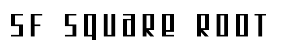 SF Square Root font preview